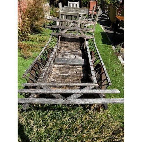 944 - A 20th century hand crafted cart, nicely weathered, perfect display piece / All lots are located at ... 