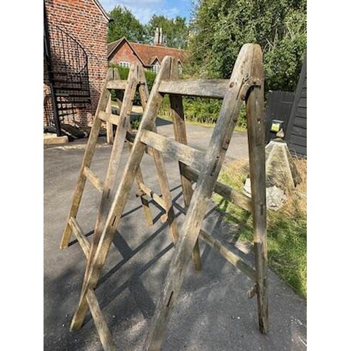 945 - A pair of early 20th century decorators A-frames, stamped D.C Green / All lots are located at The Ba... 