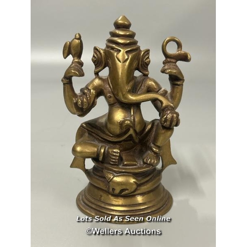 24 - An Indian bronze figure of Ganesha, 12.5cm high / AN4