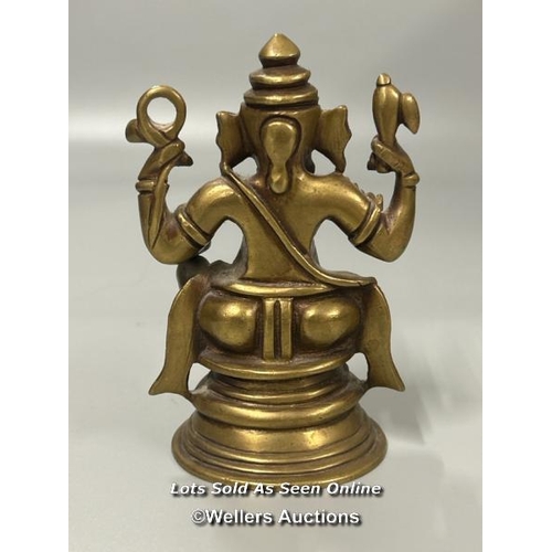 24 - An Indian bronze figure of Ganesha, 12.5cm high / AN4