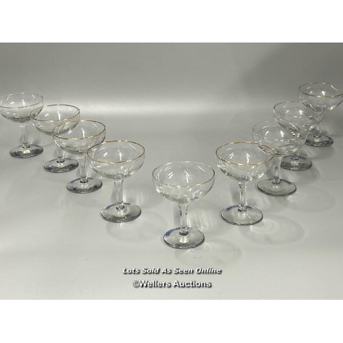 34 - Nine vintage Babycham glasses / AN7