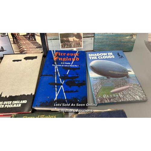 39 - Thirteen military and airship related books including The Hindenburg by Michael M. Mooney / AN7