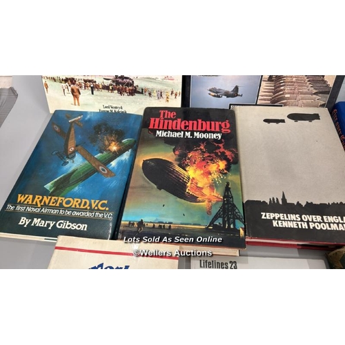 39 - Thirteen military and airship related books including The Hindenburg by Michael M. Mooney / AN7