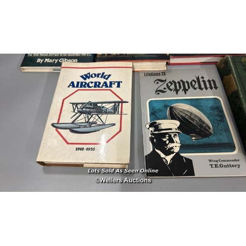 39 - Thirteen military and airship related books including The Hindenburg by Michael M. Mooney / AN7