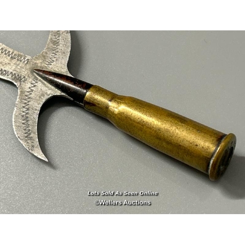 40 - A sword shaped letter opener made from Duralumin from the wreckage of the LZ85/LZ55 zeppelin which c... 