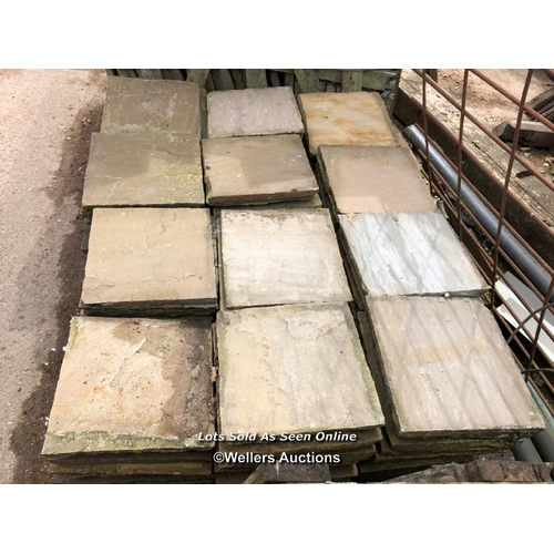 734 - X50 stone flags, all approx. 1ft x 1ft (example shown in photograph)