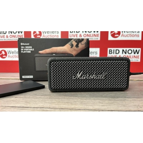 8501 - MARSHALL EMBERTON II BLUETOOTH WIRELESS SPEAKER / MINIMAL SIGNS OF USE / POWERS UP / CONNECTS AND PL... 