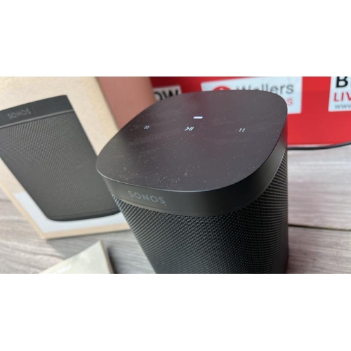 8505 - SONOS ONE SL SPEAKER - BLACK / MINIMAL SIGNS OF USE / POWERS UP / NOT FULLY TESTED WITHOUT SONOS APP... 