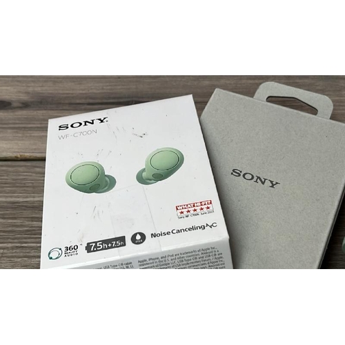 8520 - SONY WF-C700N NOISE CANCELLING IN-EAR HEADPHONES / POWERS UP, CONNECTS & PLAYS MUSIC / WITH BOX / MI... 