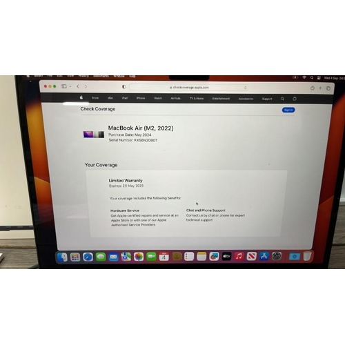 8541 - APPLE MACBOOK AIR 2022, APPLE M2 CHIP, 8GB RAM, 512GB SSD, 13.6 INCH IN MIDNIGHT, MLY43B/A / LIMITED... 