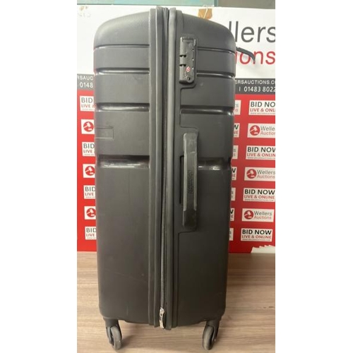 2059 - AMERICAN TOURISTER JETDRIVER LARGE 4 WHEEL SPINNER CASE / SIGNS OF USE / COMBINATION LOCKED / ZIP PU... 