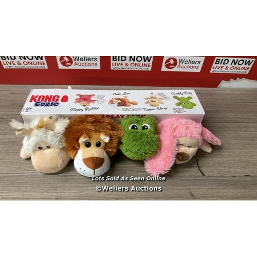 4145 - KONG COZIE PLAY PACK  DOG TOYS 4 PACK / APPEARS NEW