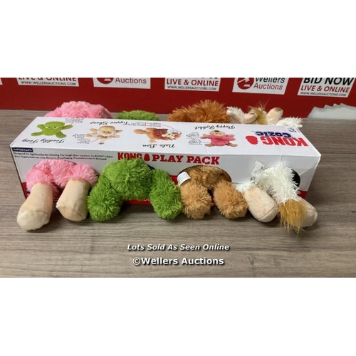 4145 - KONG COZIE PLAY PACK  DOG TOYS 4 PACK / APPEARS NEW