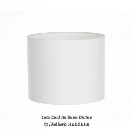 4149 - COTTON DRUM LAMP SHADE /  COLOUR: WHITE, SIZE: 23CM H X 35CM W X 35CM D / RRP: £27.99