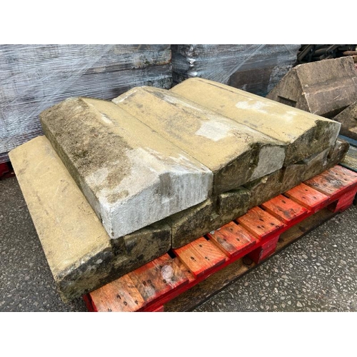 165 - X7 Pieces of stone coping, measures 79cm l