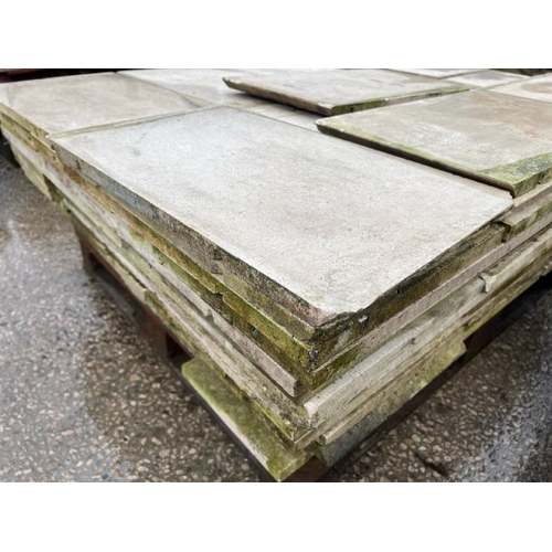 2 - Approx. 10sqm of stone flags, each measures 52.5 x 32 x 2.5cm d (sizes may vary slightly)