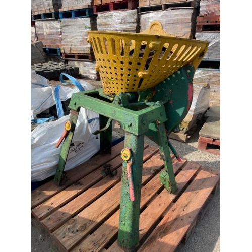 685 - Vintage TCL turnip grinder, 112cm high