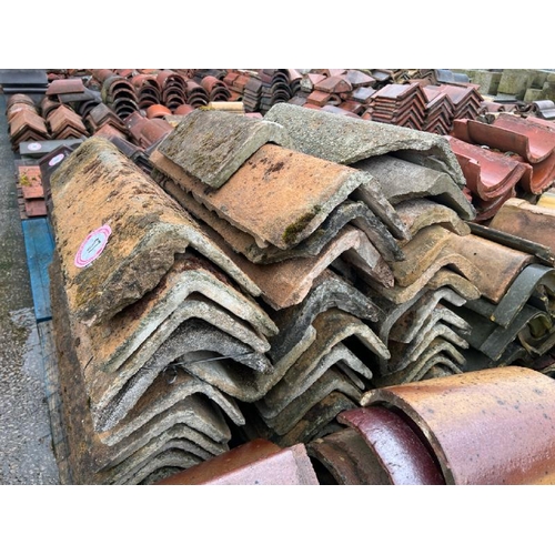 87 - Pallet of approx. x36 concrete ridge tiles. Each approx. 3ft l