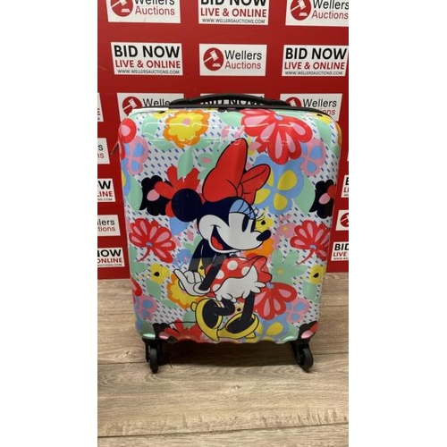 8009 - AMERICAN TOURISTER DISNEY CARRY ON HARDSIDE SPINNER CASE / MINIMUM SIGNS OF USE / F1