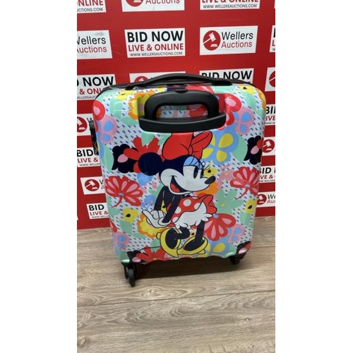 8010 - AMERICAN TOURISTER DISNEY CARRY ON HARDSIDE SPINNER CASE / MINIMUM SIGNS OF USE / F1