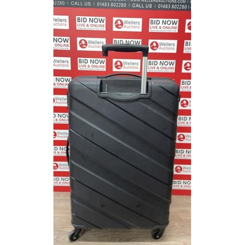 8013 - AMERICAN TOURISTER JETDRIVER LARGE 4 WHEEL SPINNER CASE / SIGNS OF USE / COMBONATION UNLOCKED (000) ... 