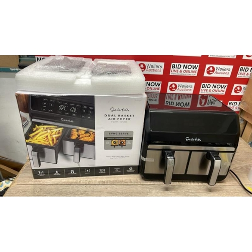 8049 - SUR LA TABLE AIR FRYER WITH X2 3.8L DRAWERS / NEW OPEN BOX / A31