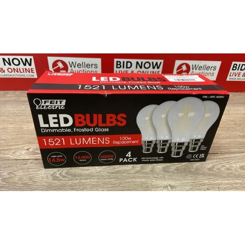 8080 - FEIT A60 100W DIMMABLE BULBS / NEW OPEN BOX / B7