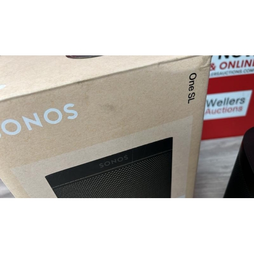 8505 - SONOS ONE SL SPEAKER - BLACK / MINIMAL SIGNS OF USE / POWERS UP / NOT FULLY TESTED WITHOUT SONOS APP... 