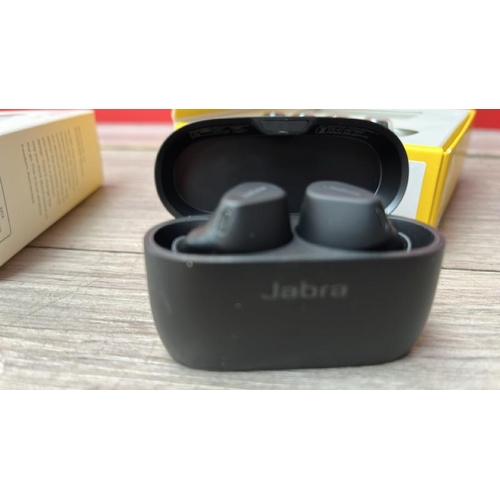 8521 - JABRA ELITE 4 ACTIVE NOISE CANCELLING EARBUDS IN BLACK / POWERS UP, CONNECTS & PLAYS MUSIC / WITH BO... 