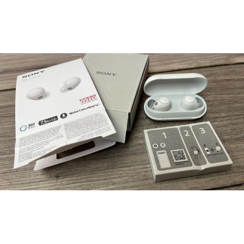 8524 - SONY WF-C700N NOISE CANCELLING IN-EAR HEADPHONES / POWERS UP, CONNECTS & PLAYS MUSIC / WITH BOX / MI... 