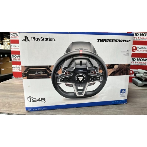 8545 - T-248 THRUSTMASTER GAMING STEERING WHEEL FOR PC, PS4 & PS5 / MINIMAL SIGNS OF USE / NOT FULLY TESTED... 