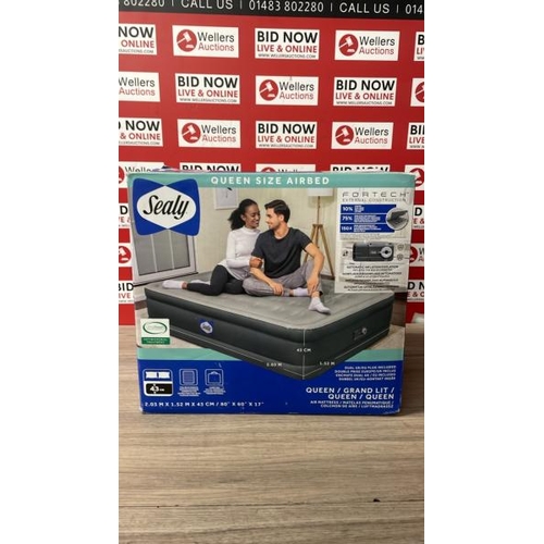 4003 - SEALY FORTECH AIRBED WITH BUILT IN PUMP / POWERS UP / SIGNS OF USE / D6