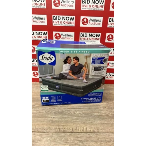 4016 - SEALY FORTECH AIRBED WITH BUILT IN PUMP / POWERS UP / SIGNS OF USE / D6