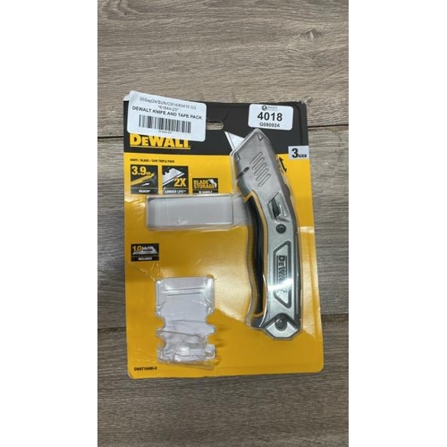 4018 - DEWALT KNIFE AND TAPE PACK    / NEW / KNIFE ONLY / F15