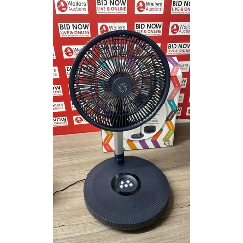 4070 - NSA ULTIMATE FOLDING FAN WITH REMOTE CONTROL, FFDC-24RC / POWERS UP / SIGNS OF USE / COMPLETE WITH R... 