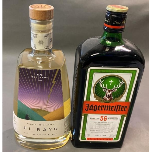 9510 - JAGERMEIFTER HERBAL LIQUEUR  EXILIR 1L + REPOSADO TEQUILA EL RAYO 70CL