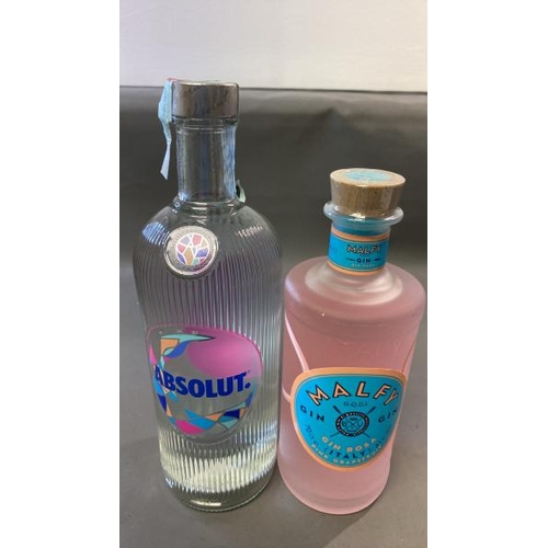 9519 - MALFY GIN ROSA PINK GRAPEFRUIT 70CL + ABSOLUT VODKA LIMITED EDITION 1L