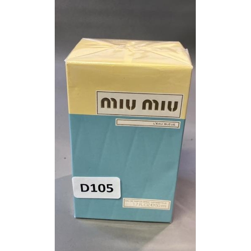 9575 - MIU MIU L'EAU BLEUE EAU DE PARFUM 50ML / BRAND NEW