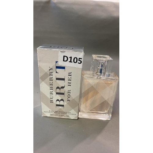 9579 - BURBERRY BRIT FOR HER EAU DE TOILETTE 50ML - PARTIALLY USED