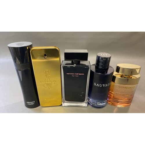 9598 - X5 PERFUMES INCL. 1 MILLION PACCO RABANNE 200ML + ARMANI CODE 125ML+ DIOR SAUVAGE 200ML + NARCISO RO... 