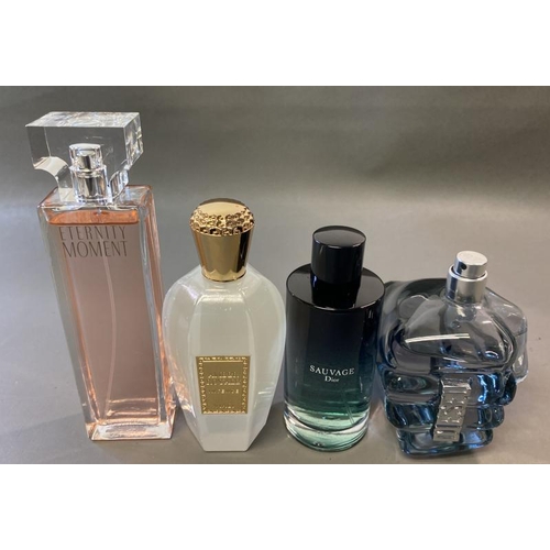 9599 - X4 PERFUMES INCL. CALVIN KLEIN ETERNITY MOMENT 100ML + AMMER ROYALE INTENSE VIALE + DIESEL POUR HOMM... 