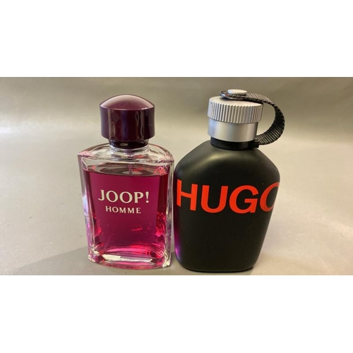 9601 - HUGO EAU DE TOILETTE 125ML + JOOP HOMME EAU DE TOILETTE 125ML / PART USED (SEE IMAGES)