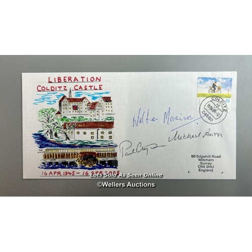 11 - Nine mixed commemorative first day covers of Colditz Oflag IVc and others signed by various prisoner... 