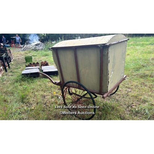 160 - Victorian delivery cart, 126cm (h) x 160cm (l) x 93cm (w) / Please bring equipment and labour to ass... 