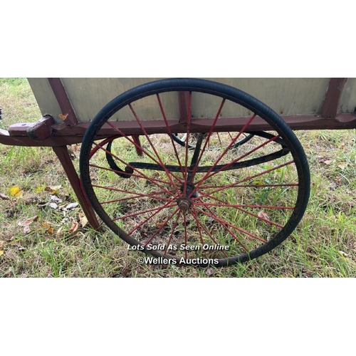 160 - Victorian delivery cart, 126cm (h) x 160cm (l) x 93cm (w) / Please bring equipment and labour to ass... 