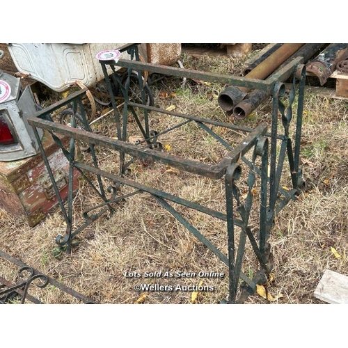 171 - Two wrought iron trough stands, 55cm (h) x 66cm (w) x 35cm (d) / Please bring equipment and labour t... 