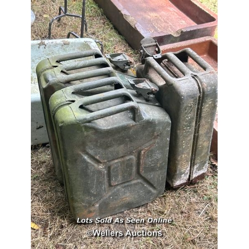 179 - Three jerry cans / Please bring equipment and labour to assist with removal of all lots. All lots ar... 