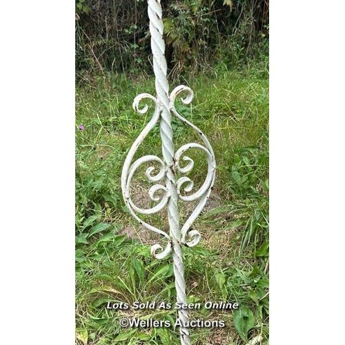 189 - Part of a cast and wrought iron stand, 130cm (h) / Please bring equipment and labour to assist with ... 