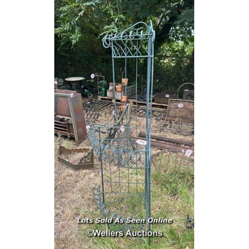 194 - Three tier metal plant stand, 162cm (h) x 67cm (w) x 50cm (d) / Please bring equipment and labour to... 