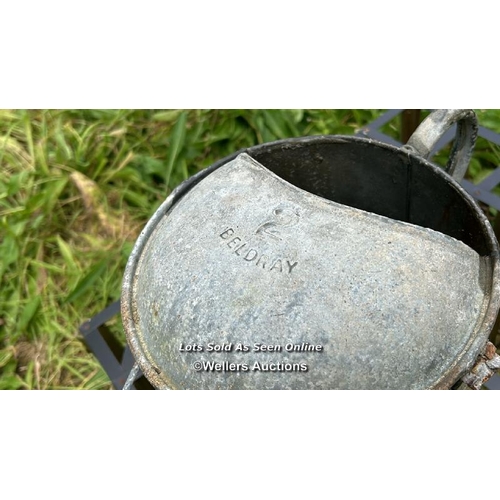 206 - Two galvanised water cans / Please bring equipment and labour to assist with removal of all lots. Al... 